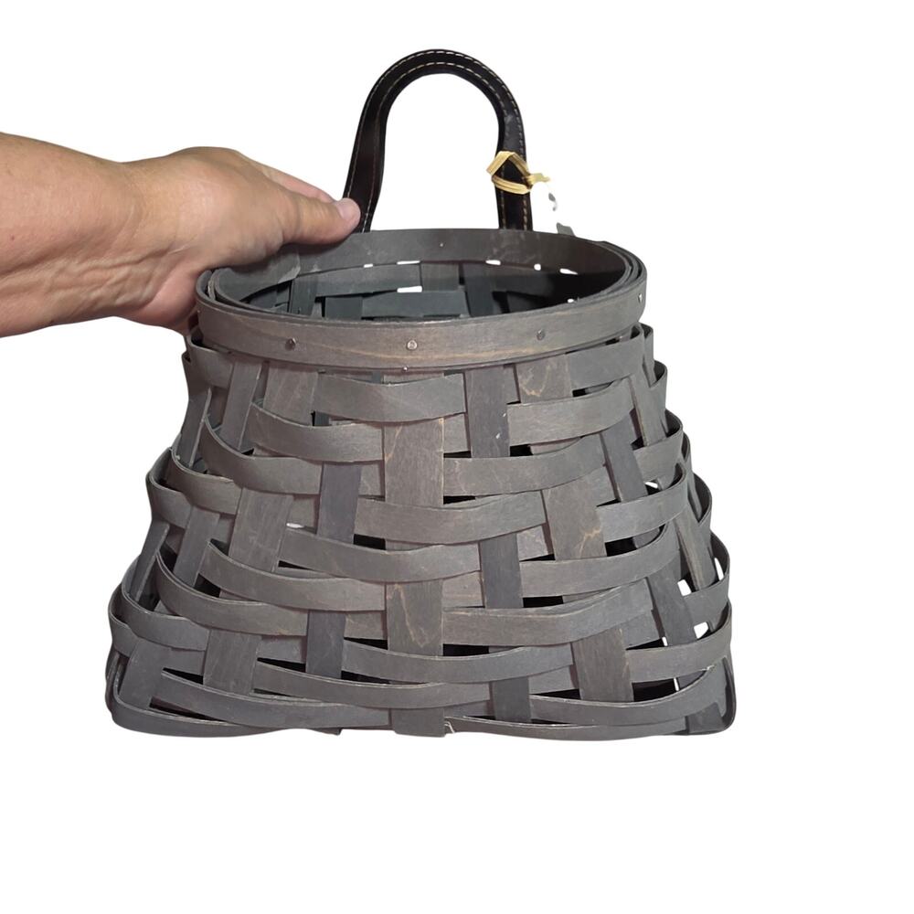 RARE LONGABERGER 2017PEWTER COLOR WALL OR TABLE BASKET